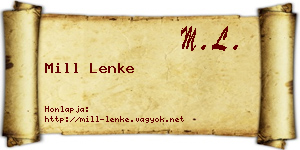 Mill Lenke névjegykártya